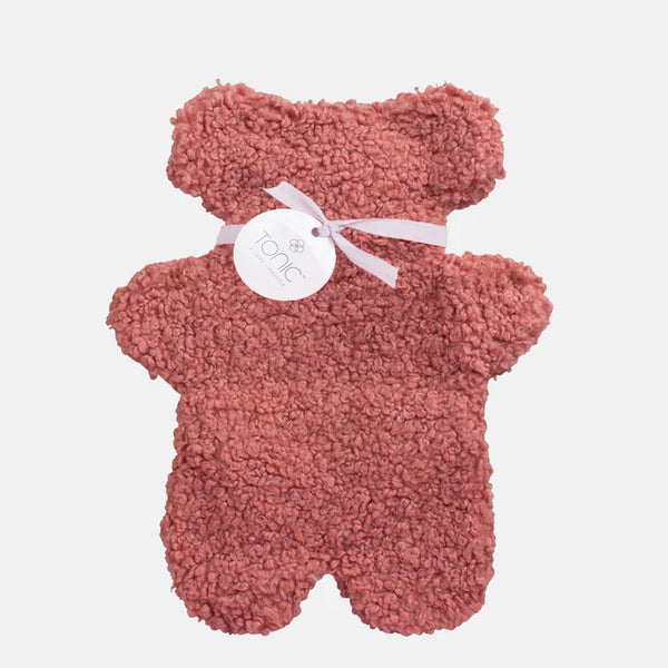 Boucle Bear Hot Water Bottle 1L Clay