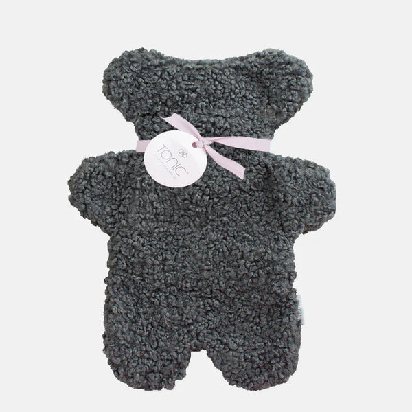 Bouclé Bear Hot Water Bottle 1L IVY