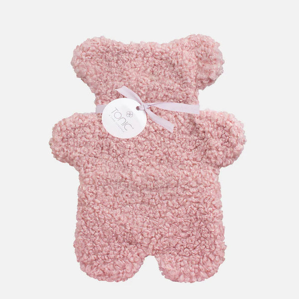 Boucle Bear Hot Water Bottle 1L Rose Quartz