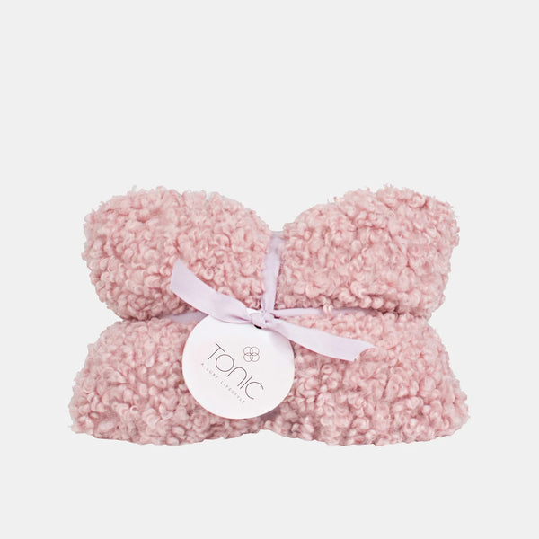 Boucle Heat Pillow Rose Quartz