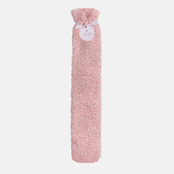 Boucle Long Hot Water Bottle Rose Quartz