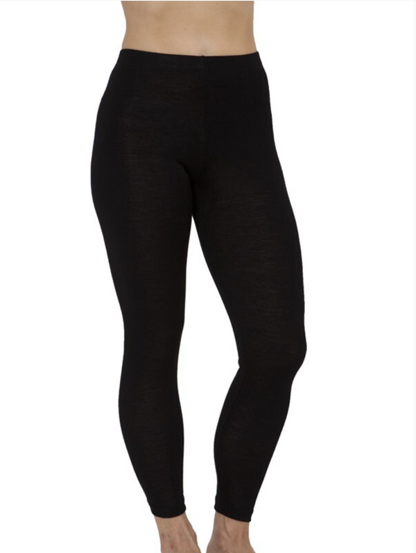 LADIES BRANDELLA THERMALS SPENCERS E WOOL LONG JOHNS PANTS BLACK B4483