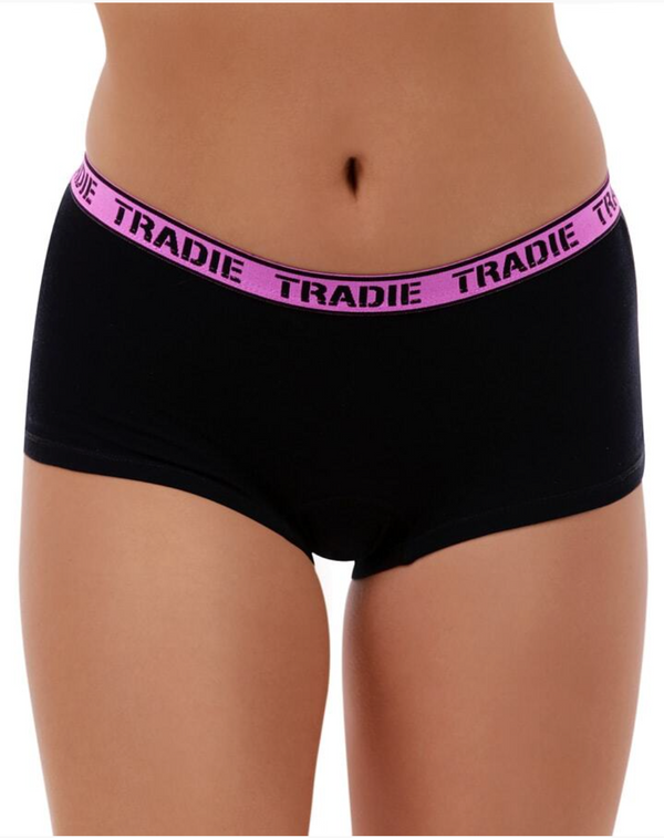 LADIES TRADIE 4 PACK COTTON UNDERWEAR BOYLEG SHORTIE BRIEFS FOCUS (SL2)